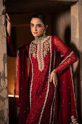 AZURE EMBROIDERED CHIFFON DRESS 3 PIECE 2361